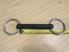 5" Straight Bar Flexible Rubber Loose Ring Snaffle Bit *Free Postage*