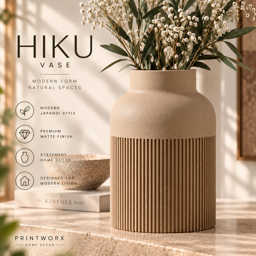 Hiku printed vase large - hiku, 3d