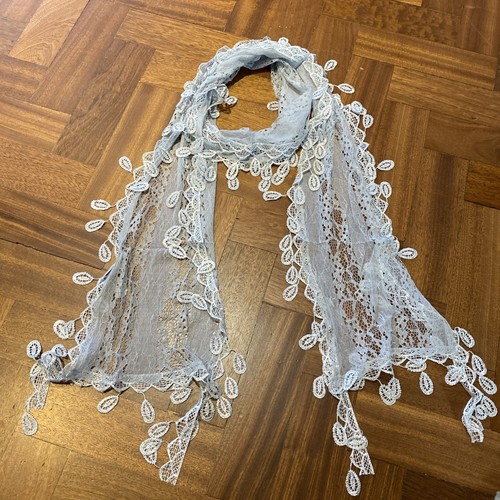 Pretty silver grey lace - silver,