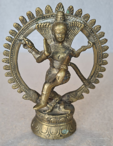 Brass hindu shiva deity - brass,