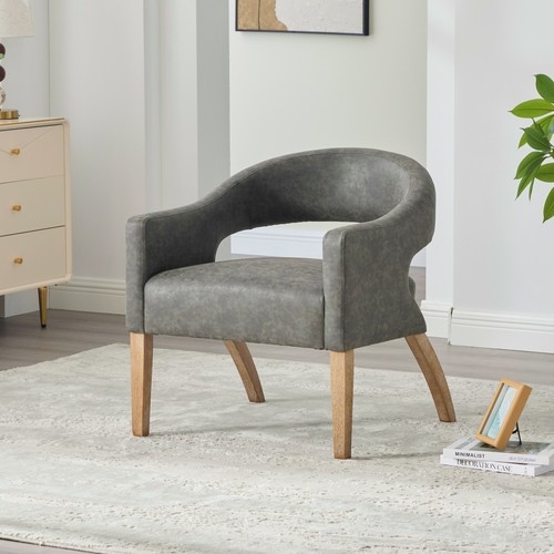 Modern upholstered barrel - pu,
