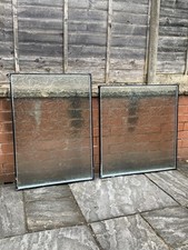 DOUBLE GLAZED OBSCURE GLASS PANELS X 2  SIMILAR 660mm by 690mm & 545mm by 770mm