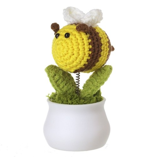 Crochet bumblebee pot - bumblebee, in