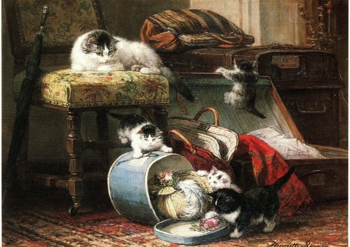 Kitten mischief with the - kitten,