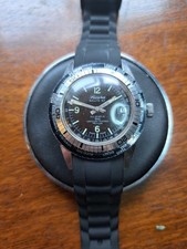 Mens Sicura Rallye GT Diver Manual Wind Duel Bezel World Time EB 2081 working