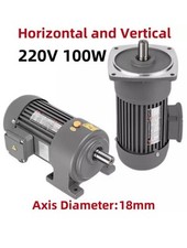 220V Three-phase 18MM 12-466RPM Variable Speed Reduction Gear Motor Reducer 100W