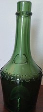 Antique glass bottle - glass,