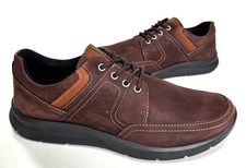 NEW! Mens HOTTER 'DRIVE' Brown Leather Lace up Casual Shoes Size UK 7.5 STD