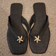  Diamante Flip Flops Size 5