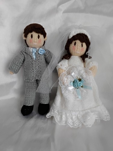Handmade bride and groom dolls - handmade,