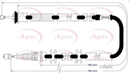 Apec rear left brake - left, for