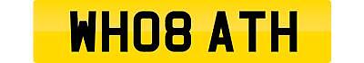 Private number plate wh08 ath - plate,