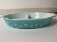 Pyrex Snowflake Turquoise Blue