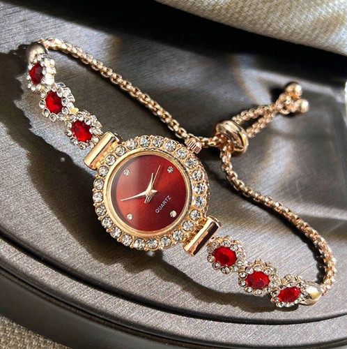 Bracelet watch set golden - watch,