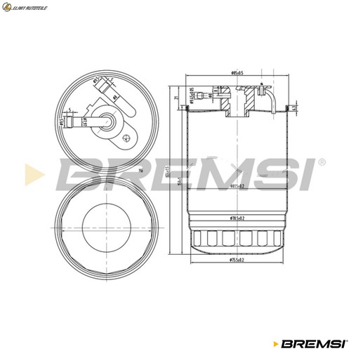 Fuel filter fe0837 for - filter, land