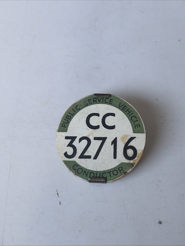 Vintage bus conductor badge - vintage,