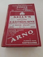 1938 kellys directory eastbourne, no plan,used