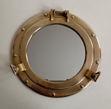 Vintage Brass Porthole Mirror