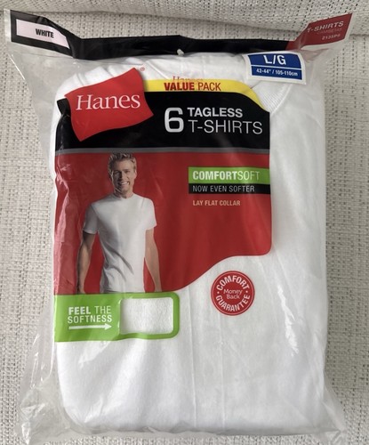 Hanes men white pk crew - hanes,