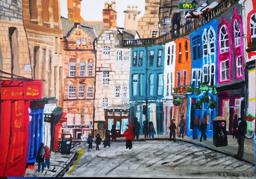 Edinburgh old town art - art, print