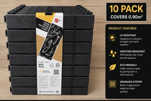 Easy deck tiles - deck, graphite