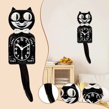 Vintage Black Cat Clock 3D