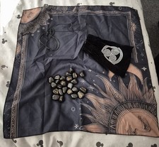 Elder Futhark Runes 24pc Black Obsiden Viking Norse Pagan