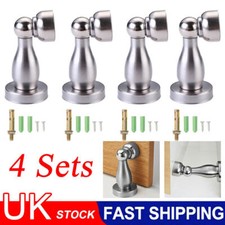 4x Magnetic Door Stop Holder Catch Stops Hook Wedge Stainless Steel Door Stopper