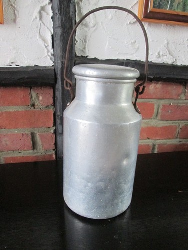 Vintage pint aluminium milk - 4,