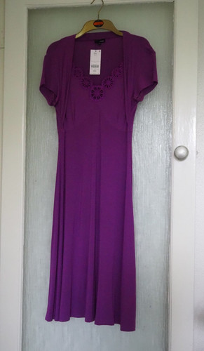 Purple short sleeve midi - , t