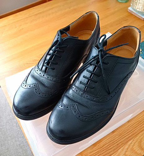 Hotter black leather wingtip - hotter,