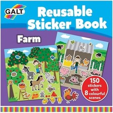 Galt Toys, Reusable Sticker Book - Farm, Sticker Books, Ages 3 Years Plus