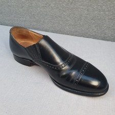 New & Lingwood Loafer Mens UK 8 Black Leather Brogue LEFT SHOE ONLY
