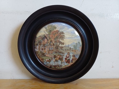 Victorian prattware pot lid - prattware,