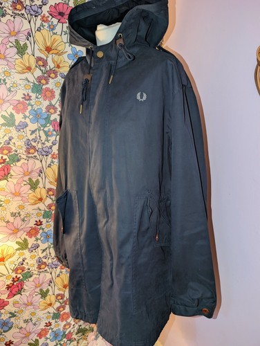 Fred perry navy blue hooded - fred,