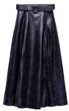 ZARA FAUX LEATHER LAYERED MIDI