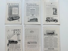Set of 6 Vintage Car Adverts