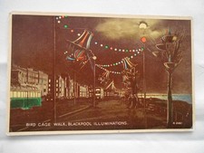 BIRD CAGE WALK ,BLACKPOOL ILLUMINATIONS POSTCARD VALENTINE'S 