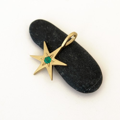 18k gold star - star, pendant