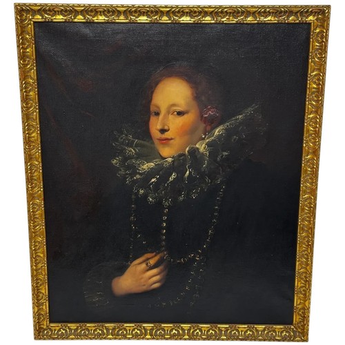 Antique oil portrait - oil,