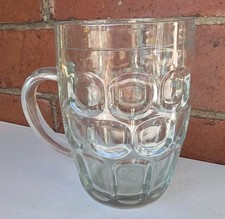 Vintage Dimpled Pint Beer Glass Tankard Ravenhead Glass