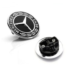 57mm Black Flat Hood Ornament