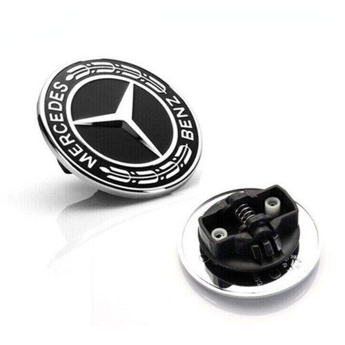 57mm black flat hood - flat, ornament