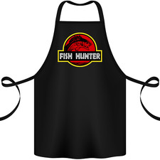 Fish Hunter Funny Fishing Fisherman Cotton Apron 100% Organic