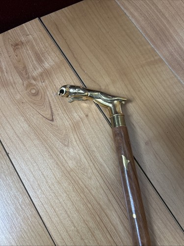 Vintage wooden walking stick - vintage,