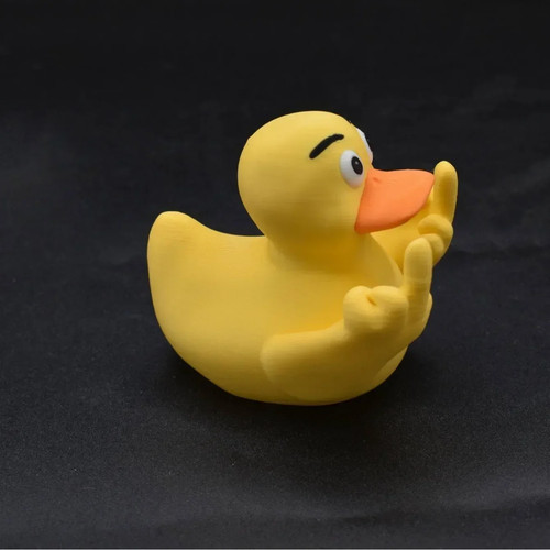 Duck hands with middle - with, finger