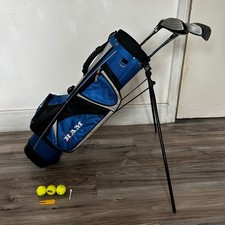 RAM Concept Golf Bag Blue w/ x4 Used Clubs - Ram, Ryder, Meridian, Golden Lynx