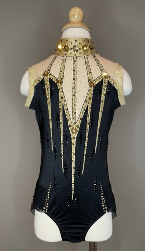 Sparkly black and gold - black,