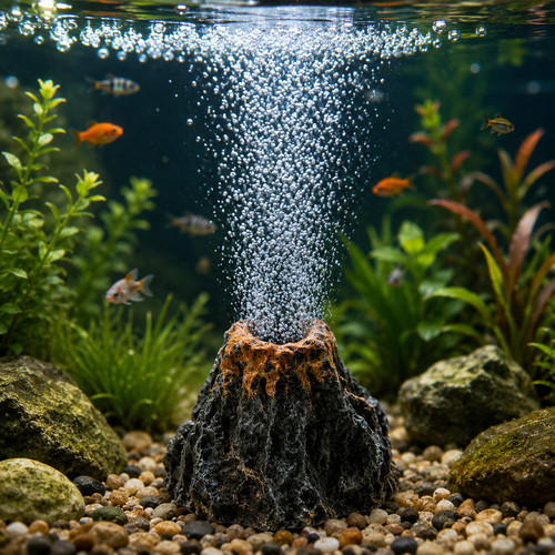 Volcano bubble aquarium - volcano,