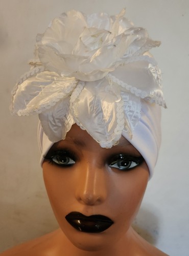 Flower turban fascinator - flower,